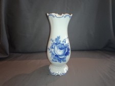 Vase Relief blaue Rose h- 26