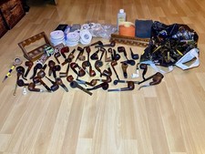 Konvolut Rauchutensilien Pfeifen Mundstücke Filter Ständer Pfeifenschrott