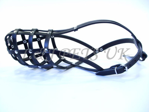 Licht leder hundemaulkorb - licht,