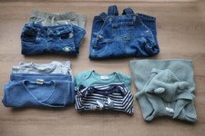 Babykleidung Paket 6 - Hosen, Bodys, Pullover; Jacke & Latzhose Größe 62/68