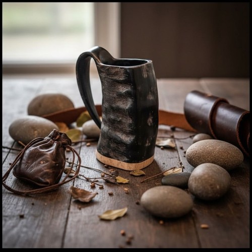 Wikinger trinkhorn becher mit - trinkhorn,