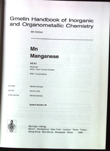 Gmelin handbook inorganic - gmelin,
