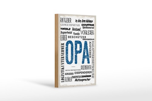 Holzschild opa beschützer - holzschild,