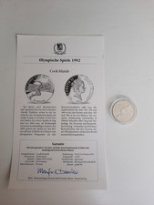 COOK ISLANDS 10 Dollar Olympia 1992 Silber Ag 925/1000 Silber Münze
