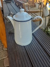 Alte Emaille Kanne Krug Shabby