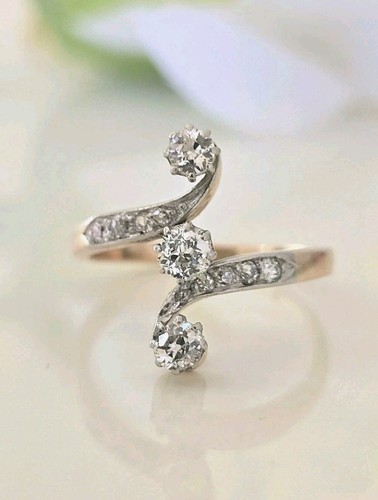 Jugendstil ring diamanten 585 - jugendstil,
