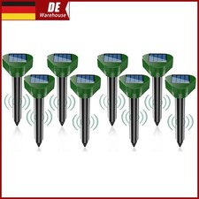 8x Solar Maulwurfschreck Wühlmausschreck Maulwurf Maulwurffalle Abwehr Maus
