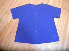 Bluse,Kurzarm,GUDRUN SJÖDEN,Gr.S, auch M,königsblau,100 % BW,neuwertig