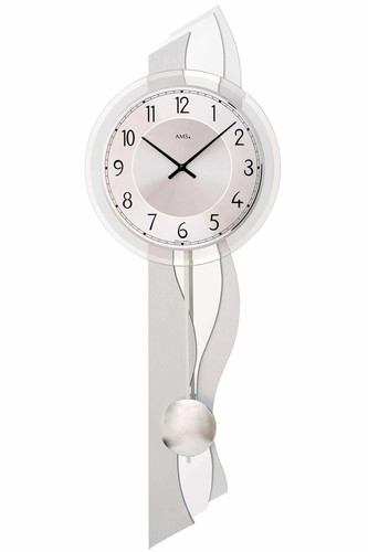 Ams pendeluhr aluminium quarz - -pendeluhr,
