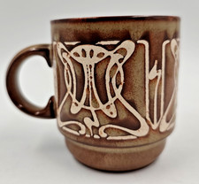 Vintage Tasse „Made in England“ ☕ Braun Keramik 70er Retro Look ?Sehr Gut?