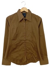 G-STAR RAW Langarmhemd Damen Hemd Gr. DE 38 braun Business-Look