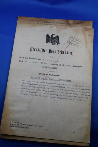 Preußischer hypothekenbrief - preußischer,