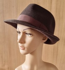 Stetson Trilby Woolfelt Hut Wollhut Hat Braun Gr. XL wie NEU