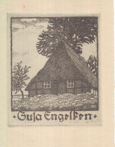 Exlibris bookplate radierung - bookplate,