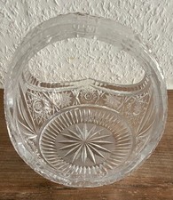 Bleikristallglas Schale/Korb Bohemia 15cm Top Zustand