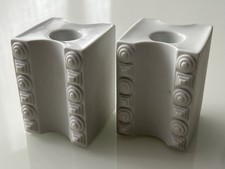 2 x H&Co Selb Bavaria Heinrich Biskuitporzellan Porzellan Vintage Kerzenständer