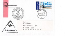Schiffspost Hr.Ms. Maasslutz Minenjagdboot Niederlande Marine- + Feldpoststempel