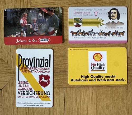 Set telefonkarte werbung - set,