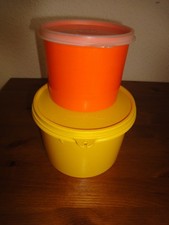 Tupperware Kaffeedose Teedose Set (2) Frische Runde 70er retro vintage *TOP*