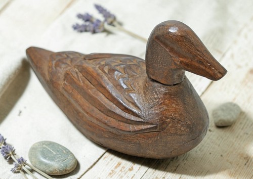 Vintage holzente figur - vintage,