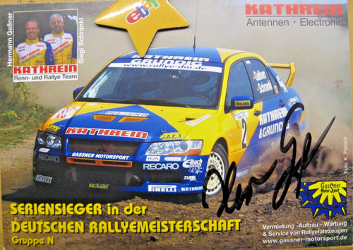 Rallye autogrammkarte gaßner - rallye,
