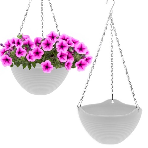 Kunststoff blumen ampel 2er - kunststoff,