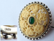 Brosche, Blumen, Handarbeit