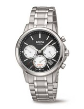 Boccia Titanium 3742-02 Titan Solar Herren-Chronograph 40mm