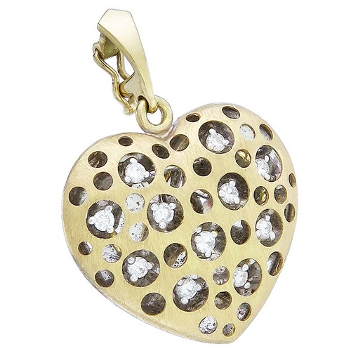 Heart pendant brilliant 750