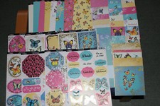 Kanban Set Schmetterlinge folienverziert Kartenkarton Aufleger Frühling