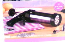 Edelstahl Gebäckpresse Teigpresse Keks Teig Presse Spritze verschiedene Aufsätze