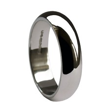 5mm 18ct Weiss Gold D Form