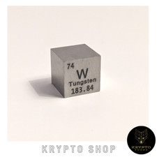 10mm Tungsten Cube Wolfram Würfel 99.95% mit Gravur für Krypto-Fans Geschenk 