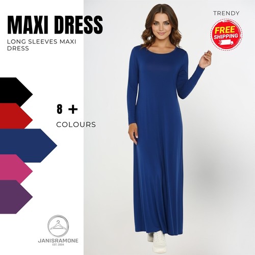 Damen langarm maxikleid - damen,