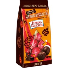 Ferrero Küsschen Weihnachtskugeln Zartbitter 100g MHD 20.04.24 Restposten 