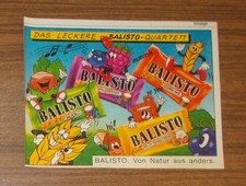 Seltene Werbung BALISTO Schokoriegel - Das leckere Balisto-Quartett 1989