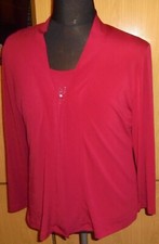 Damen Twen Set Slinky Mode, Helena Vera,Weinrot, Gr. 23, Top mit Glitzer, Slinky