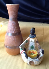 Kalamra Keramik Vase braun