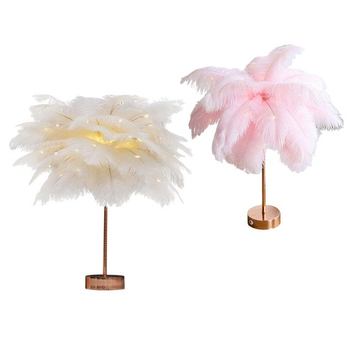 Romantische feder tisch - tisch, lampe