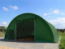 Rundbogenhalle 9,15m x 12m Lagerzelt Zelthalle Höhe 4,5 mPVC grün