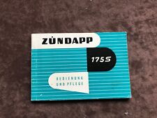 Bedienungsanleitung Zündapp Motorrad 175 S Januar 1956  Original
