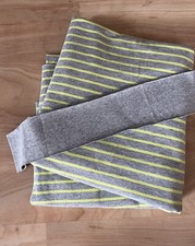 Albstoffe Bio Ringeljersey EP Hedi näht, grau, lime,  1,5m x vB, Jersey,Streifen