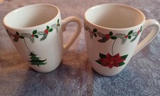 2 Keramik Weihnachtstassen -