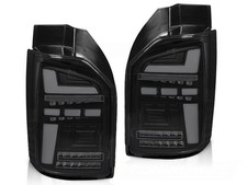 Voll LED Lightbar Rückleuchten für VW T6.1 19- Schwarz Smoke Heckklappe Halogen