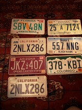 7x USA US Nummernschilder Kennzeichen Auto Schild KFZ Schild License Plate - Set