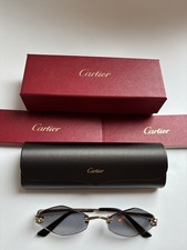 Cartier Panther Brille - Schmetterlingsdurchbruch - goldene Details - Neu mit Etui