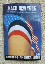 Hapag Blechschild ca.40 x 60cm Hamburg nach New York