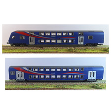 TT Doppelstockwagen-Set SRI Ep.VI Steuerwagen + 1./2. Kl. Tillig 01064