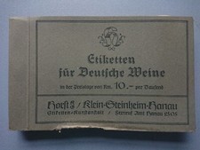 alter Horst KG Katalog Musterkatalog Weinetiketten Schnapsetiketten 1930er