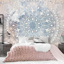 Mandala Ornament Braun Blau